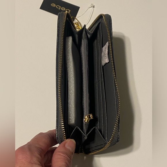 BEBE grey long wallet NWT - Picture 2 of 2